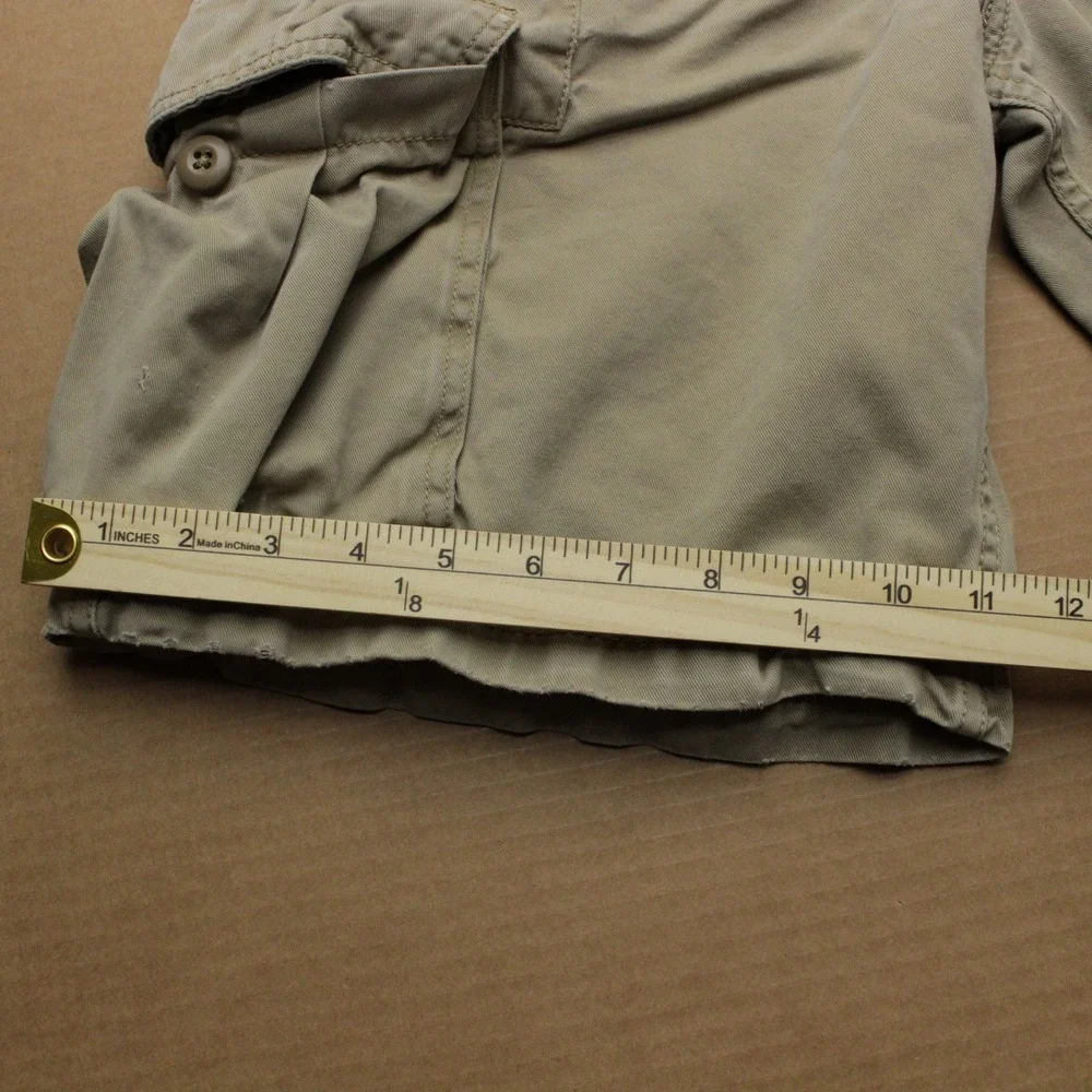 Levis Vintage Cargo Shorts Mens Sz 32x11 Beige Baggy Distressed Utility Y2K